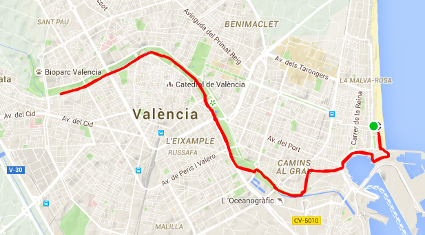 mapa run valencia